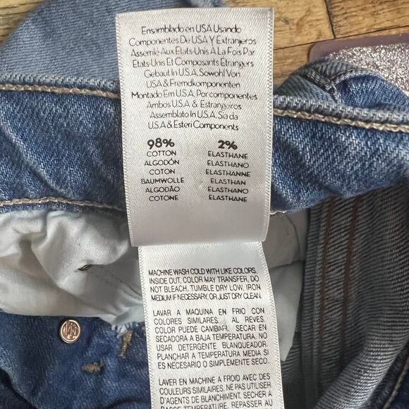 Mother Superior The Vagabond Mini Fray Denim Skirt Destroyed Bills Sz 28 - Picture 10 of 10